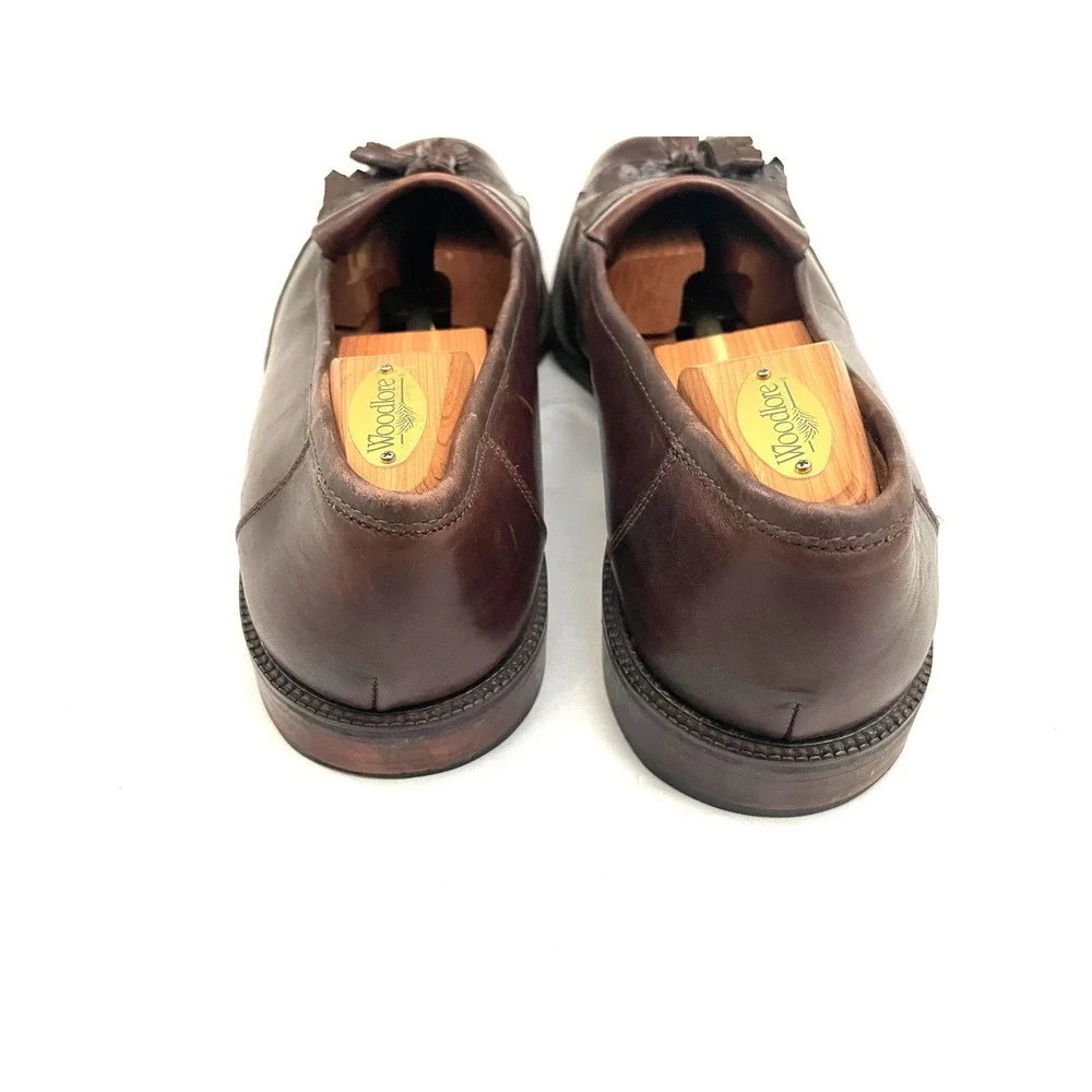 Brooks Brothers Tassel Loafers 13 Brown Leather Wingtip Kiltie Made in Italy